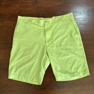 Peter Millar High Stretch Shackleford Performance Golf Shorts Lime Green Mens 36